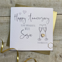 PERSONALISED - WIFE ANNIVERSRAY 2 FLUTES (P22-80)
