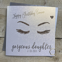 GOLD GLITTER LASHES - ANY RELATION, NAME, DATE (P20-42-GLITTER)