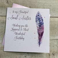 SOUL SISTER FEATHER CARD (SOUL SISTER FEATHER)