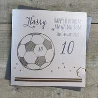 PERSONALISED FOILED SON FOOTY CARD - any age (P20-81)