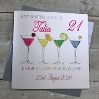 PERSONALISED ANY AGE NEON COCKTAILS - any relation (P18-51-D)