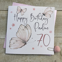 PERSONALISED - PRETTY BUTTERFLIES - ANY AGE (P22-82)