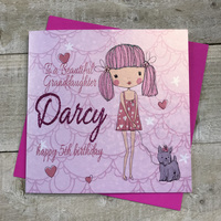 PERSONALISED - LITTLE GIRL - PINK BACKGROUND (P16-80)