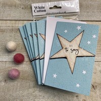 NOTELETS- JUST TO SAY PACK OF 6 -BIG MINT STAR (N95-198-J)