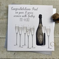 PERSONALISED RETIREMENT CARD - CHAMPS BOTTLE AND FLUTES (P22-84)
