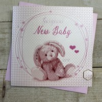 NEW BABY - PINK GINGHAM BUNNY (B283)
