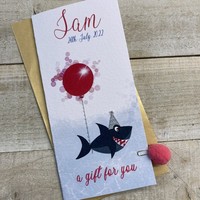 PERSONALISED MONEY WALLET - SHARK & BALLOON (P-WBW201)