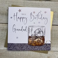 GRANDAD WHISKEY GLASS BIRTHDAY CARD (S189-GD)