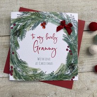 LOVELY GRANNY - WREATH CHRISTMAS CARD (C22-10)