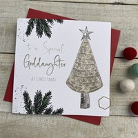 GODDAUGHTER PRETTY TREE  - CHRISTMAS CARD (C22-32)