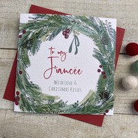 FIANCEE (FEMALE) WREATH - CHRISTMAS CARD (C22-72)