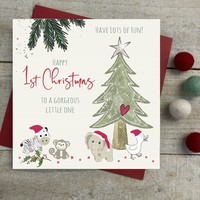 1ST CHRISTMAS - TOYS & TREE - CHRISTMAS CARD (C22-74)