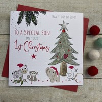 SON'S 1ST CHRISTMAS - TOYS & TREE - CHRISTMAS CARD (C22-75)