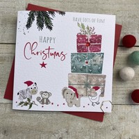 HAPPY CHRISTMAS TOYS & PRESSIES - CHRISTMAS CARD (C22-80)