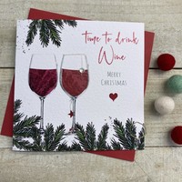 TIME TO DRINK WINE - CHRISTMAS CARD (C22-88)