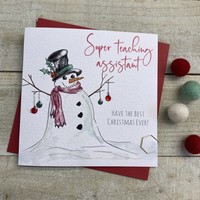 TEACHING ASSISTANT SNOWMAN - CHRISTMAS CARD (C22-92)