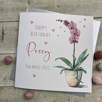 PERSONALISED - BIRTHDAY ORCHID (P22-92)