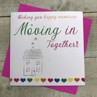 MOVING IN TOGETHER CARD - NEON HEARTS (N54)