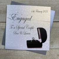 PERSONALISED ENGAGEMENT CARD. SPECIAL COUPLE RING IN BOX DESIGN. (P16-81-SC & XP16-81-SC)