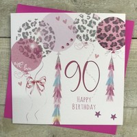 AGE 90 LEOPARD PRINT BALLONS AGE CARD (SL90)