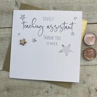 LOVELY TEACHING ASSISTANT CARD - SILVER STARS