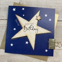 BLUE - BIG STAR BIRTHDAY CARD (S321)