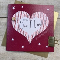 ONE I LOVE - RED HEART BIRTHDAY CARD (S325)