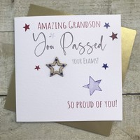 GRANDSON YOU PASSED YOUR EXAMS STAR CARD (S299-GS)