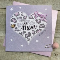 MOTHERS DAY - LOVELY MUM LEOPARD PRINT HEART (M23-2)
