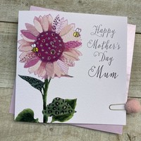 MOTHERS DAY - PINK FLOWER & BEES (M23-3)