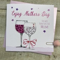MOTHERS DAY - GIN / WINE GLASSES - ENJOY (M23-7)