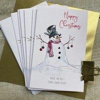 PACK OF 6 CHRISTMAS CARDS - SNOWMAN (N95-C22-2)
