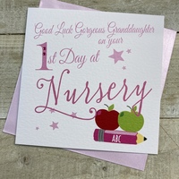 GRANDDAUGHTER 1ST DAY AT NURSERY CARD (SP116-GD)