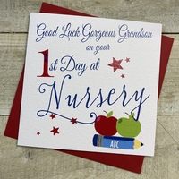 GRANDSON 1ST DAY AT NURSERY CARD (SP116-GS)