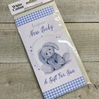 NEW BABY - BLUE BUNNY MONEY WALLET (WBW284)