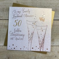 PERSONALISED 50TH ANNIVERSARY FLUTES (P19-A50-H)