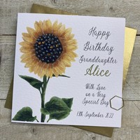 PERSONALISED - GRANDDAUGHTER SPARKLY SUNFLOWER (P22-96-GD)