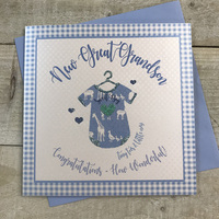 NEW GREAT GRANDSON - BLUE BABY VEST (SS236)