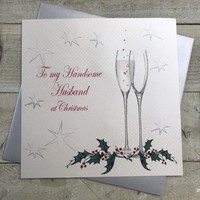 HANDSOME HUSBAND - CHRISTMAS FLUTES CARD (XC1)