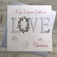 GORGEOUS GIRLFRIEND -  LOVE' WORD - LARGE CHRISTMAS CARD (XX14-120)