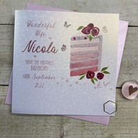 PERSONALISED - WIFE PINK LAYER CAKE (P23-12-W)