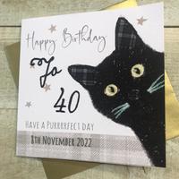 PERSONALISED AGE BLACK CAT (P23-20)