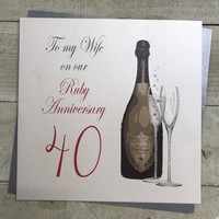 Wife Ruby 40th Anniversary Large Card (A40W &XA40W)