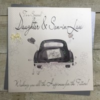 Daughter & Son-in-Law - Wedding Car Large Card (xbd35-d)