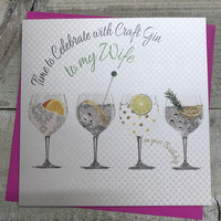 WIFE BIRTHDAY GIN GLASSES (SS226)