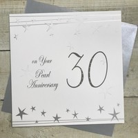 Your-   Large 30th Anniversary Card (Big Twist Range, Silver) (XF30Y)