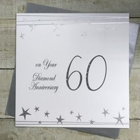 Your-   Large 60th Anniversary Card (Big Twist Range, Silver) (XF60Y)