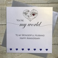 Husband You're my World Large Anniversary Card (XLL58)
