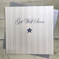 Blue Stripes Large Get Well Soon Card (XPD230)