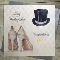 Top Hat & Shoes Large Wedding Card (XPD36)